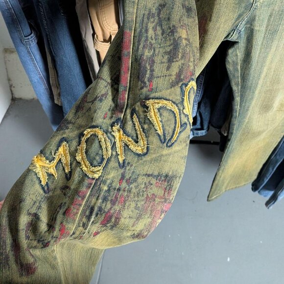 JAPANESE BRAND Ossa Mondo selvedge sand-washed flared jeans - Picture 3 of 8